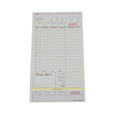 National Checking Company T4997-3SP Guest Check - (3) Parts Booked, (15) Lines, Tan