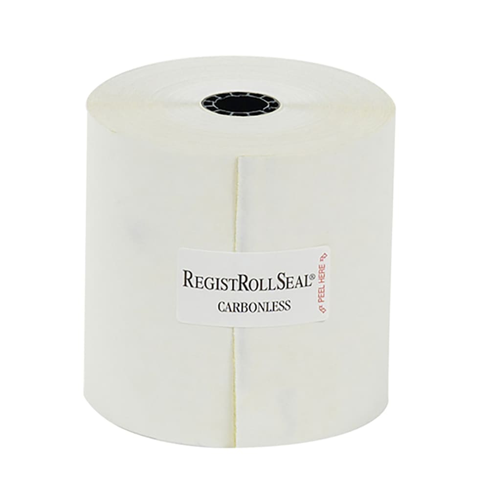 National Checking Company 2300SP Traditional Register Roll - 3" x 100', White, Two-ply paper, Carbonless
