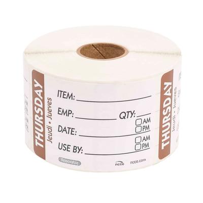 National Checking Company RIDU2304R Rectangular Write On Food Storage Label - 2