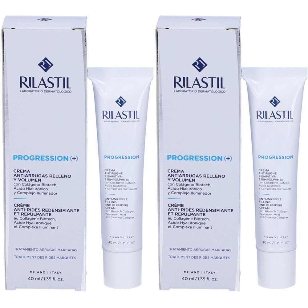 RILASTIL® PROGRESSION (+) Crema Antirughe Riempitiva E Rimpolpante 2x4