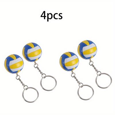 TEMU 4pcs Volleyball Keychains - For & Backpacks, For Volleyball