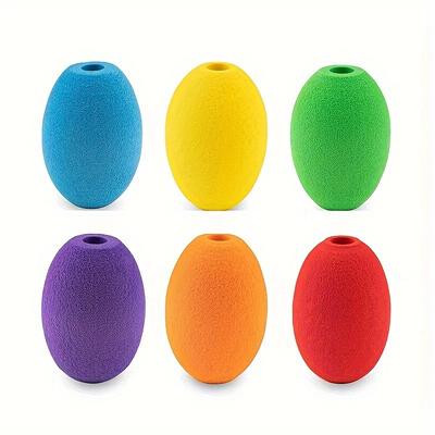 TEMU 6 Pcs Egg Soft Foam Grips: Non-slip, Sweat-resistant, And Assorted Colors For Easier Writing And Drawing