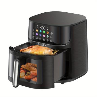 TEMU Air Fryer 5.8qt, 11-in-1 Fryers With Viewing Window, 450Â°f Digital Airfryer, 11 Programs, Shake Reminder, Preheat, 85% Less Oil, Color Touch Screen Buttons