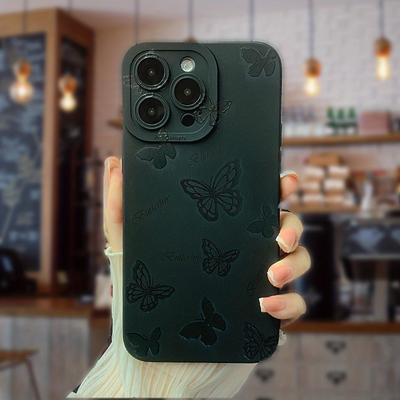 TEMU Black Butterfly Tpu Material Phone Case For Iphone 14 13 12 11 Xs Xr X 7 8 Mini Plus Pro Max Se 2020/2022