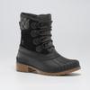 Snowboots KAMIK "SIENNAMIDS", Gr. 38, schwarz (schwarz, noir), Leder, sportlich, Schuhe, wasserdicht, wärmend, Winterstiefel