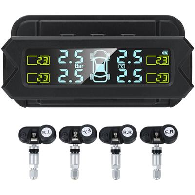 Decdeal - Reifendrucküberwachungssystem, kabelloses Solarenergie-TPMS mit 5 Alarmmodi, LCD-Display Image