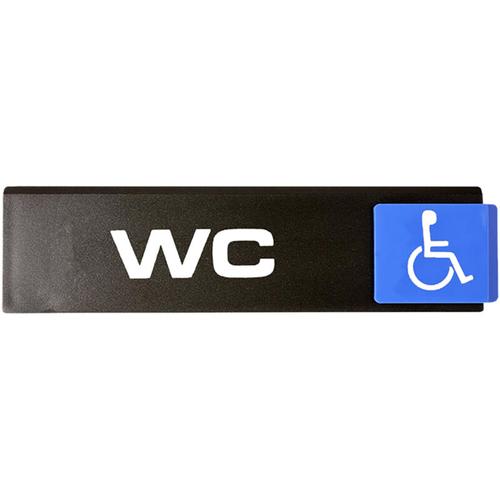Novap - Plaque de porte wc handicapés - Europe Access 175x45mm - 4261393