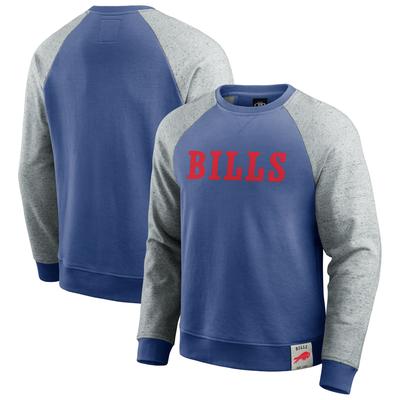 Darius Rucker Collection von Fanatics – Pullover-Sweatshirt „Buffalo Bills Colorblock“ für Herren in Königsblau/Grau meliert Image