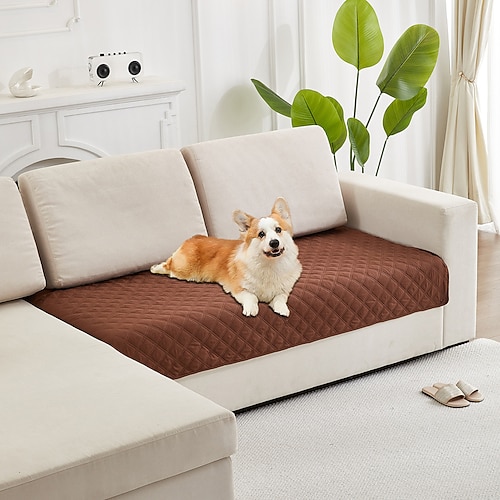 100 % wasserdichter Sofabezug für Hunde, waschbar, rutschfest, wasserdichte Hundedecke für Couch und Sofa, leichter Möbelschutz, langlebig für Haustiere, Katzen und Welpen mit rutschfester Unterseite Image