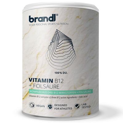 Brandl Nutrition - Vitamin B12 Folsäure Vegan aus 3 Aktivformen Vitamine 240 ct