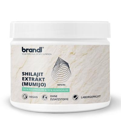 Brandl Nutrition - Shilajit Kapseln | 500mg Extrakt mit 50% Fulvinsäure & 10% Huminsäure | Mumijo Shilajit Original Vitamine 240 ct