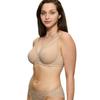 Minimizer-BH TRIUMPH "Amourette", Damen, Gr. 85, Cup F, beige (natur), Microtouch, Spitze, Obermaterial: 68% Polyamid, 32% Elasthan, unifarben, elegant, BHs, verkleinert die Brust optisch, Spitzenakzente