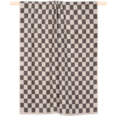 Strandtuch PAD "Chess", schwarz (charcoal), B:100cm L:180cm, Frottee, Frottee, Handtücher (Packung), Made in Europe Image