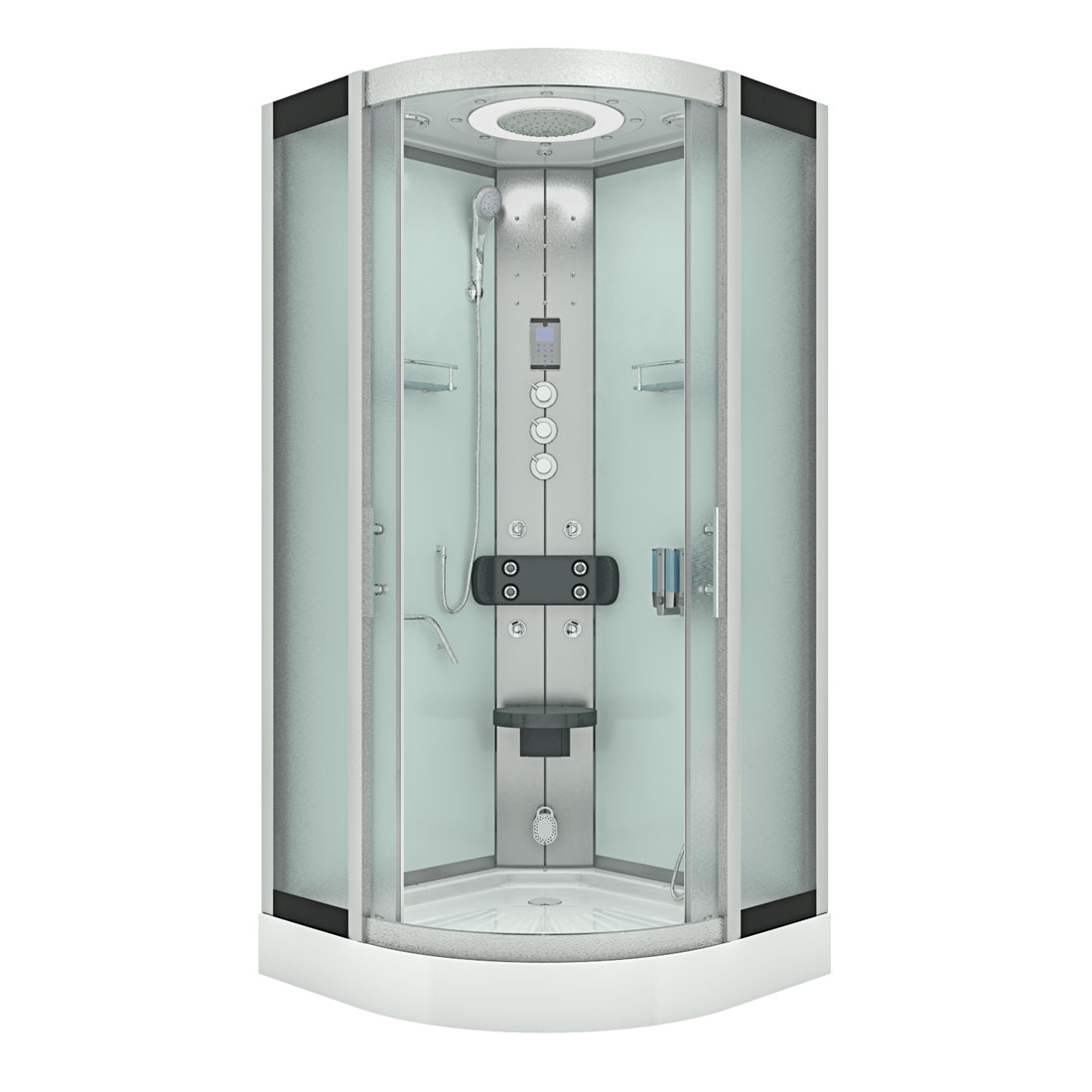 AcquaVapore Komplettdusche Duschkabine Fertigdusche Dusche D58-00M1-EC 80x80 cm mit 2K Scheiben Versiegelung Image