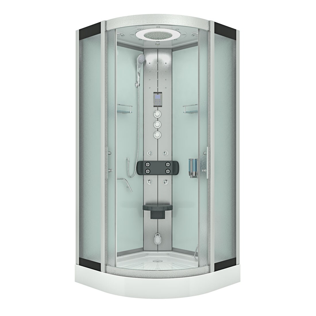 AcquaVapore Komplettdusche Duschkabine Fertigdusche Dusche D58-00M1 80x80 cm ohne 2K Scheiben Versiegelung Image