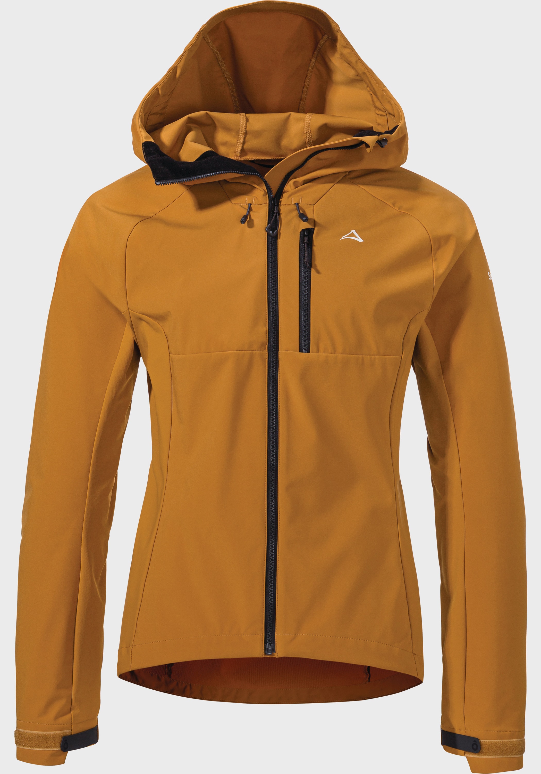 Outdoorjacke SCHÖFFEL "Bike Hybrid Jk Style Salza WMS", Gr. 40, gelb (5735, gelb), Oberstoff: Aussenseite: 88% Polyester, Aussenseite: 12% Elasthan, Innenseite: 100% Polyester; (Membran: Polyurethan); Oberstoff Rückteil: 89% Nylon, 11% Elasthan,... Image