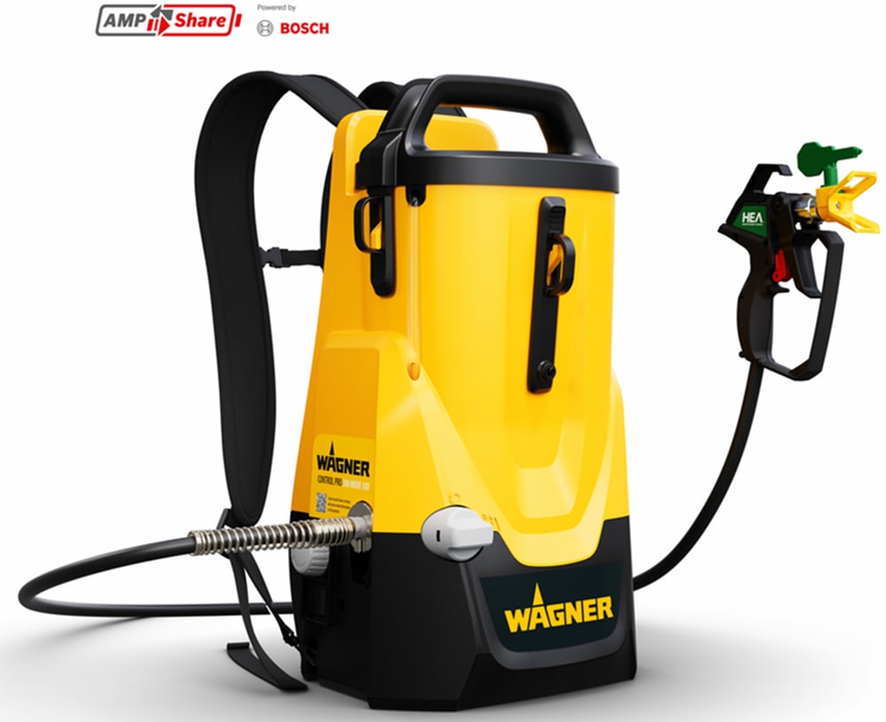 Farbsprühgerät WAGNER "Control Pro 300 Move 18V EMEA BARE", gelb, B:35cm H:53cm T:29cm, Kunststoff, Metall, Farbsprühgeräte, ohne Akku Image