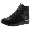 Schnürboots WALDLÄUFER "K-RAMONA-Soft", Damen, Gr. 9 (43), schwarz, Nubukleder, Textil, Lackleder, sportlich, Schuhe, mit Orthotritt-Ausstattung und K-Weite (=extraweit)