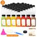 TEMU 90 Pcs 8-ounce Plastic Beverage Bottles With Funnels, Brushes, Stickers, Square Portable Juice Bottles For Storing And Transporting Juice, , Milk, Coffee, And Other Beverages, 5.1 X 2.1 Inches