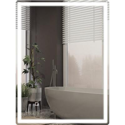 Homcom - Badspiegel mit Beleuchtung 80 x 60 cm Rechteckiger led Spiegel Wandspiegel mit Image