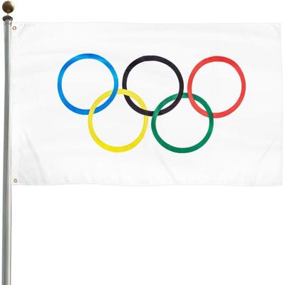 Coocheer - Olympische Flagge, Dekoration für die Olympischen Spiele, 150 x 90 cm, Flagge für die