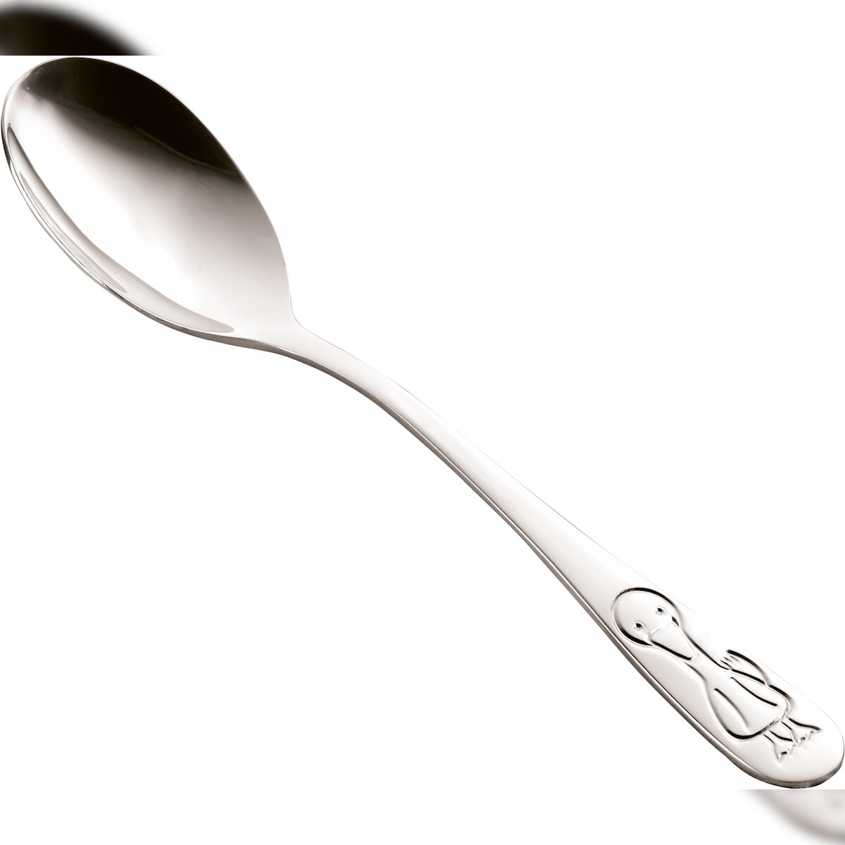 Esmeyer 12 x Kinder-Teelöffel BAMBINO, Edelstahl 18/0, hochglanzpoliert. Materialstärke 1,8 mm. ca. 13,1 cm lang. Image