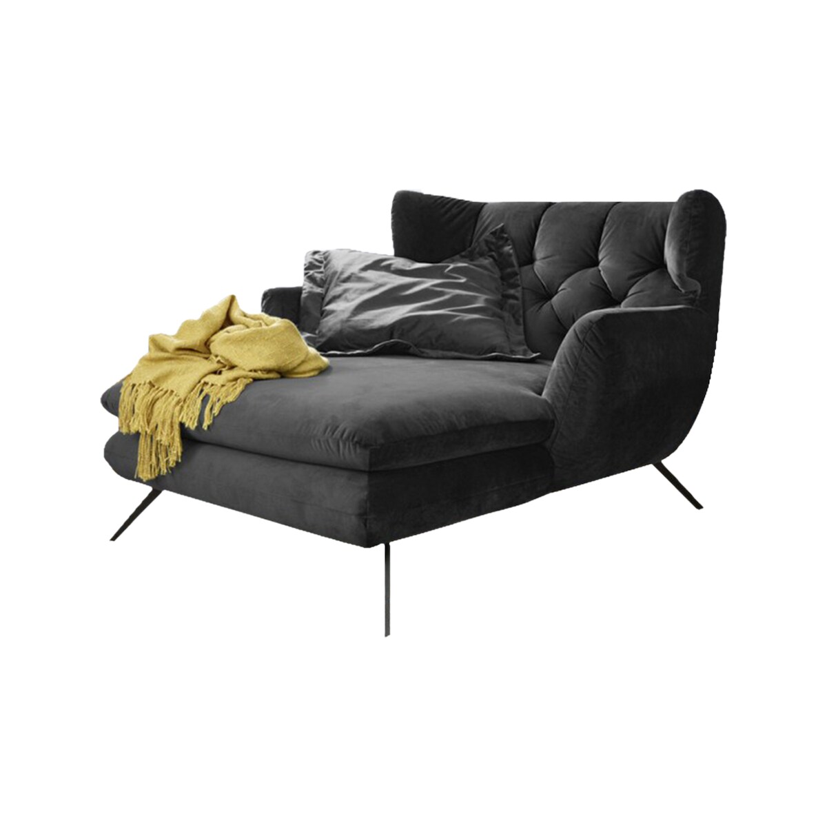 KAWOLA Longseat CHARME Velvet schwarz Image