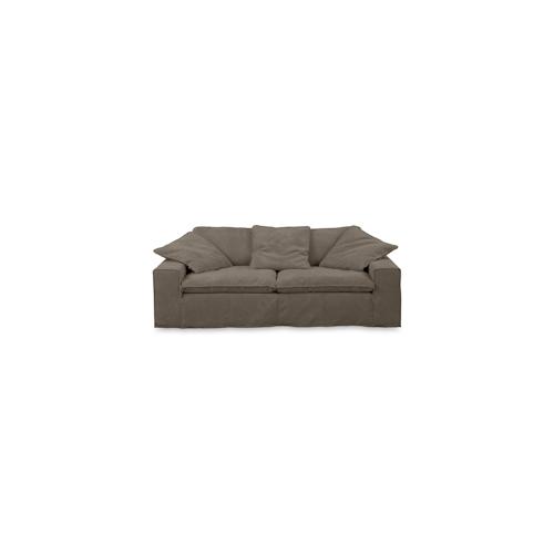 KAWOLA Sofa NETTA 3-Sitzer Bezug abziehbar Cord graubraun