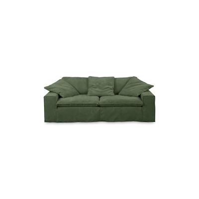 KAWOLA Sofa NETTA 3-Sitzer Bezug abziehbar Cord moosgrün