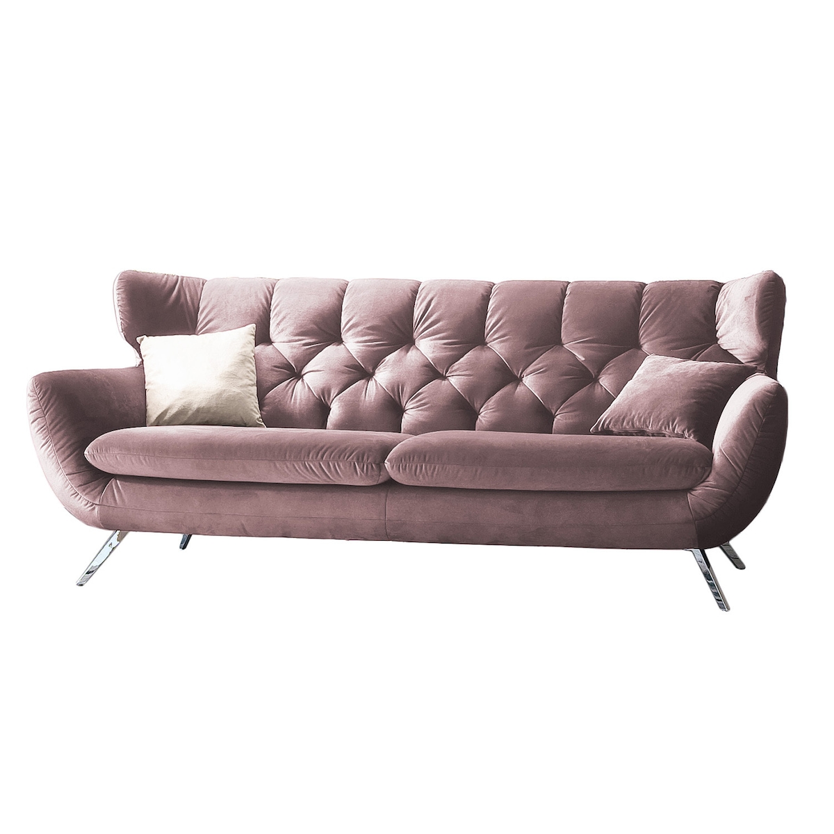 KAWOLA Sofa CHARME 2,5-Sitzer Velvet roségrau Image