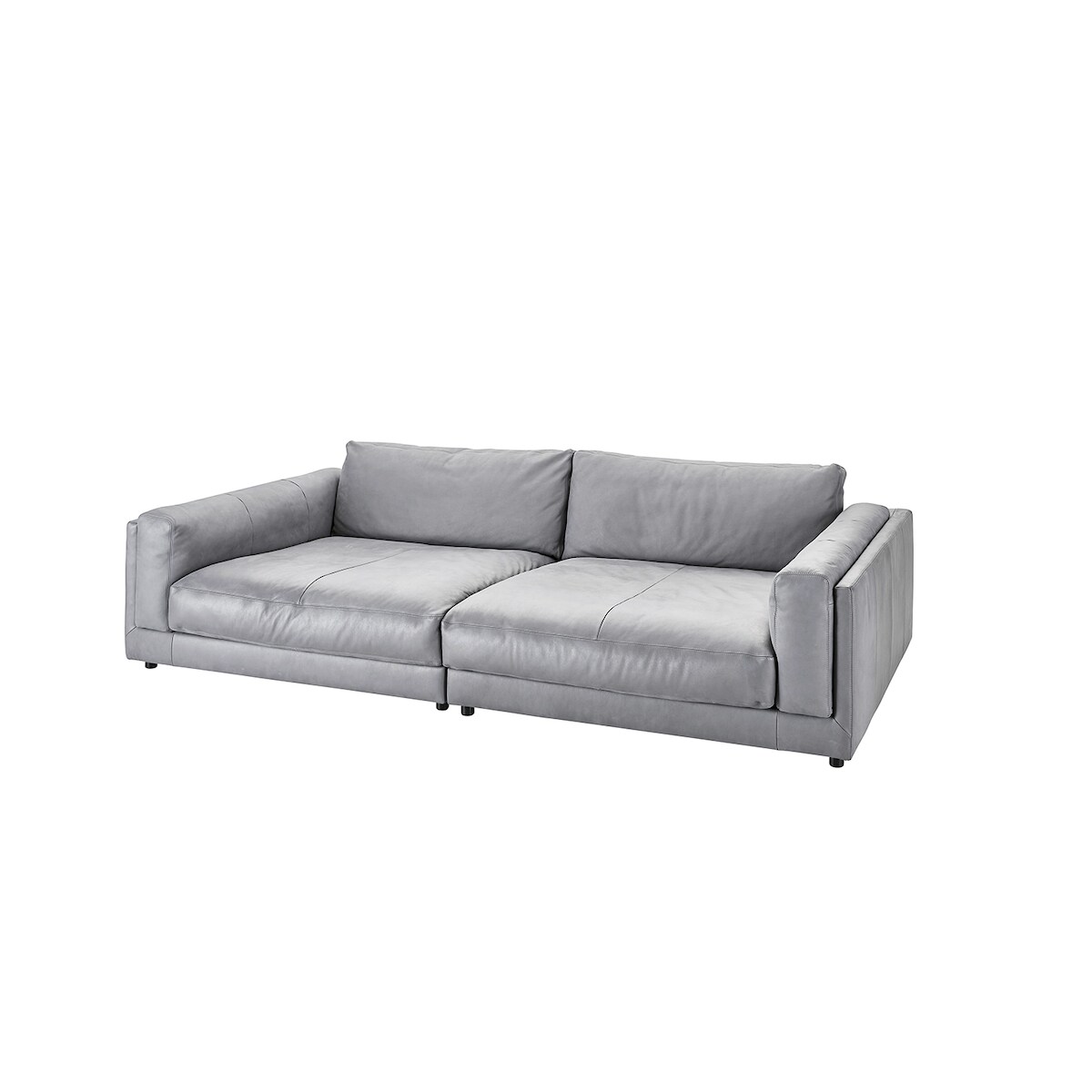KAWOLA Big Sofa RAINA Leder grau Image