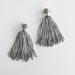 J. Crew Jewelry | J. Crew Beaded Tassel Earrings (Silver Mirror) | Color: Silver | Size: Os