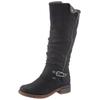 Winterstiefel RIEKER, Damen, Gr. 41, Varioschaft, schwarz, Nubuklederimitat, used, klassisch, Schuhe Bikerstiefel Damenschuh Stiefel Winterstiefel, Langschaftstiefel, Warmfutter, mit Rieker TEX Membran