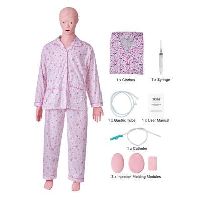 Nursing Training Manikin, Female Life Size Demonstration Human Manikin for Nursing Training - Pink