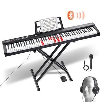 88 Key Digital Piano Keyboard, Semi Weighted Keys, Full Size Electric Portable Keyboard Piano Set