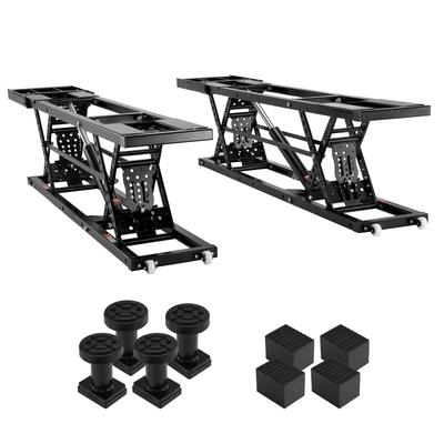 Car Lift, Portable Car Lift, with Extended-Length Plates, Heavy-duty Carbon Steel Truck Lift for Home Garage Shop