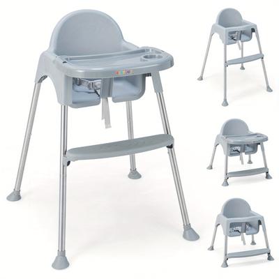 TEMU Gymax 4-in-1 Convertible Baby High Chair Feeding W/ Removable Double Tray& Footrest