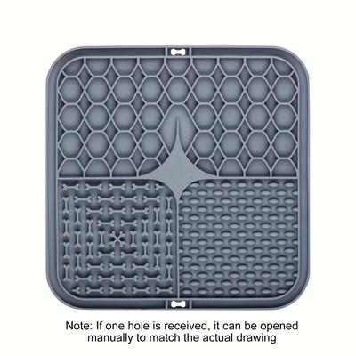 TEMU Slow Feeder Dog Food Mat, Silicone Pet Dog Licking Mat With Suction Cups, Easy To Clean Dog Feeding Mat Training Pad With Hanging Hole Image