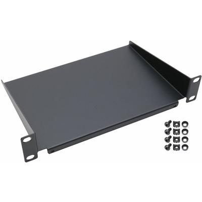 63399-02 Fachboden für Serverschrank, 10 Zoll, 1 he, 254 x 150 x 45 mm, Schwarz - HMF