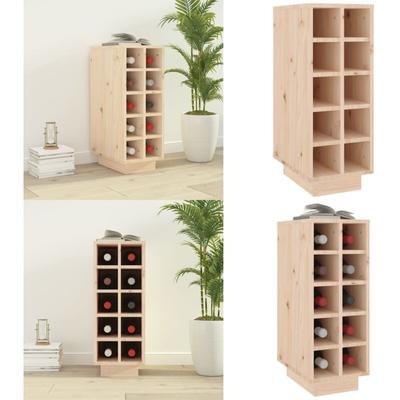 Weinregal 23x34x61 cm Massivholz Kiefer - Weinregal, Weinregale, Weinschrank, Alkoholschrank, Image