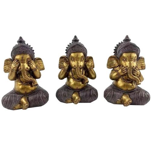 Signes Grimalt - Buddha -Figurenfiguren Ganesha Abbildung 3 Einheiten Buddas Gorado 9x11x17cm 30079