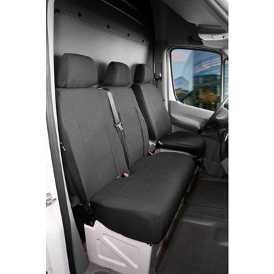 Passform Sitzbezug aus Stoff kompatibel mit vw Crafter, Mercedes Sprinter, Einzelsitz Armlehne Image