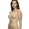 Minimizer-BH TRIUMPH "Amourette", Damen, Gr. 80, Cup D, beige (natur), Microtouch, Spitze, Obermaterial: 68% Polyamid, 32% Elasthan, unifarben, elegant, BHs, verkleinert die Brust optisch, Spitzenakzente