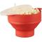 Relaxdays - Popcorn Maker in Silicone da Microonde, Pop Corn Popper Pieghevole, Senza Olio, Ciotola