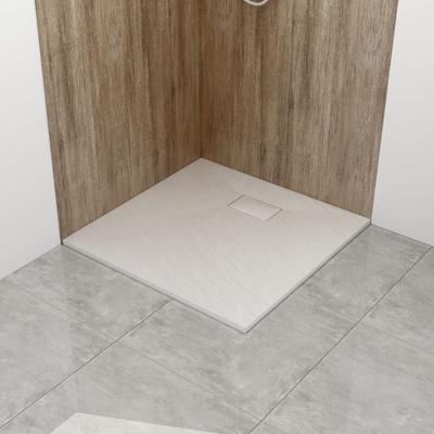 80x80 cm Design smc Duschwanne Weiß Steinoptik mit Siphon 90mm - Witen&nock Image