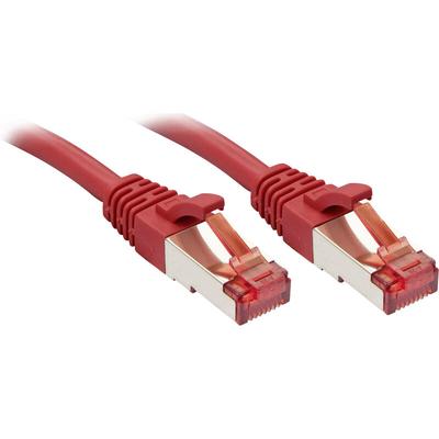 Lindy - 47734 RJ45 Netzwerkkabel, Patchkabel cat 6 s/ftp 2.00 m Rot mit Rastnasenschutz 1 St.