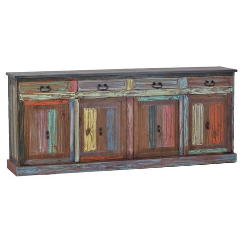 MiaMöbel Sideboard Cancun Massivholz Pinie Shabby Chic Mexiko Möbel Mexikanisch