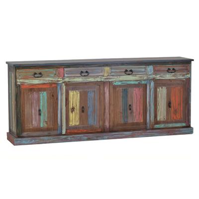 MiaMöbel Sideboard Cancun Massivholz Pinie Shabby Chic Mexiko Möbel Mexikanisch Image