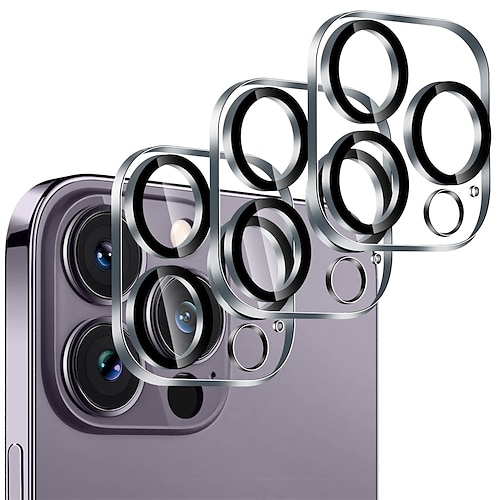 [3 Pack] Kamera Schutzfolie Für Apple iPhone 16 iPhone 15 Pro Max Plus iPhone 14 Pro Max iPhone 13 iPhone 12 Gehärtetes Glas 9H Härte High Definition (HD) Kratzfest Image