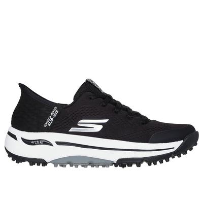 Skechers Women's Slip-ins: GO GOLF Arch Fit - Line Up Shoes | Size 11.0 | Black/White | Textile/Synthetic